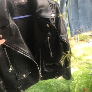Black leather biker-type Large jacket